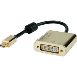 ROLINE GOLD ROLINE 12033176 - Adaptador DisplayPort, Mini DP macho a DVI hembra