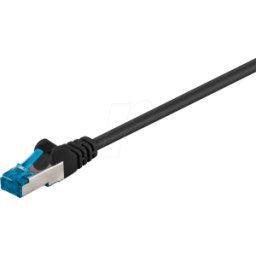 GOOBAY PATCH-C6AQ 10 SW - Cable de interconexiones de alta calidad CAT 6a, negro, 10 m