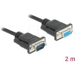 DELOCK 86579 - Cable serie, RS-232, macho/hembra, 2 m