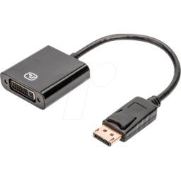 DIGITUS AD DP-DVI - Adaptador DisplayPort, conector macho DP a conector hembra DVI-I