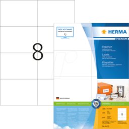 HERMA 4470 - Etiquetas PREMIUM a4, 105 x 74 mm, blanco, adherencia permanente