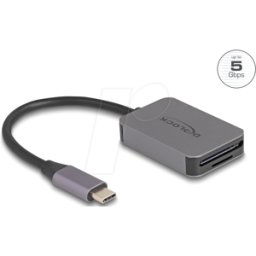 DELOCK 91009 - Lector de tarjetas USB tipo C, SD/microSD