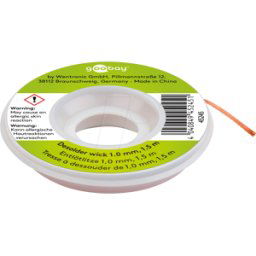 GOOBAY GB 45245 - Trenza de desoldar, cobre, 1 mm x 1,5 m
