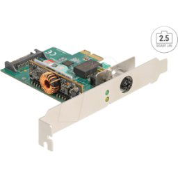 DELOCK 90760 - Tarjeta de red, PCIe, 2,5 Gigabit Ethernet, 1 x M12, PoE+