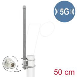 DELOCK 90417 - Antena, 5G, 3,3 - 3,8 GHz, 8 dBi 50 cm omnidireccional