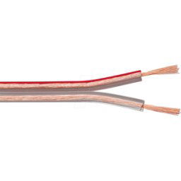 GOOBAY 15120 - Cable de altavoz 2x0,5mm² , CU de 50 m transparente
