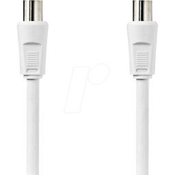 NEDIS N CSGL40200WT30 - Cable coaxial, conector IEC conector IEC, 3.00m, redondo, bla