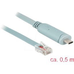 DELOCK 89917 - Cable de consola 0,5 m gris