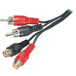 FREI AVK 126 - Cable RCA, dos conectores RCA a dos adaptadores RCA, 2,5 m