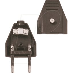 BACHMANN BACH 900.002 - Conector plano europeo, tipo F - CEE 7/16, 2,5 A, negro