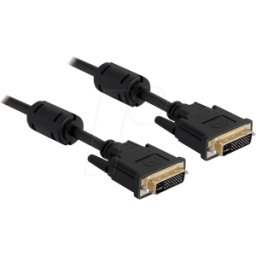 DELOCK 83110 - Cable DVI para monitor DVI de 24+5 conectores, enlace doble, 1 m