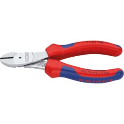 KNIPEX KN 74 05 140 - Alicates de corte diagonal extrafuertes, 140 mm, cromados
