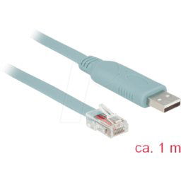 DELOCK 63911 - Cable de consola 1 m gris