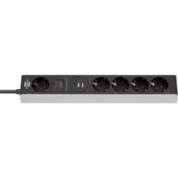 BRENNENSTUHL BRE 1159780615 - Tira de toma, 5x, 1x USB-C, 2x USB-A, 1,5 m..