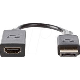 NEDIS N CCBW37150AT02 - DisplayPort / cable HDMI, conector DP > toma HDMI, 0,2 m