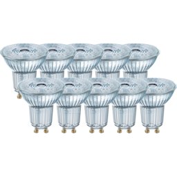 LEDVANCE GMBH OSR 075036680 - Paquete de 10 reflectores LED BASE GU10, 4,3 W, 350 lm, 2700 K