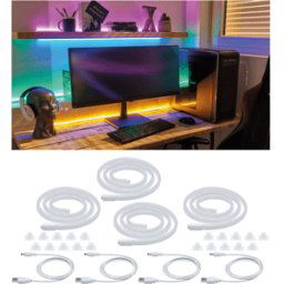 PAULMANN PLM 70558 - Juego Colorflex de neón de tira LED, 4 x 4,5 W, 4 x 1000