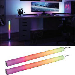 PAULMANN PLM 78879 - Juego de barra de luz Dynamic Rainbow 2x60cm