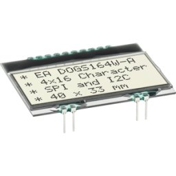 DISPLAY VISIONS EA DOGS164W-A - Módulo de texto LCD DOG, 4x16 caracteres, H 3,2 mm, 40x33 mm, bl
