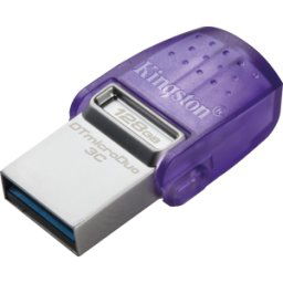 KINGSTON DTDUO3CG3/128GB - Memoria USB, USB 3.2, 128 GB, DataTraveller microDuo 3C.