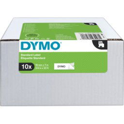 DYMO 2093098 - Cinta de poliéster DYMO D1, 19 mm, negro/blanco, VP