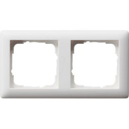 GIRA55 RA2 RWM - Montura en blanco puro opaco satinado, doble