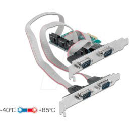 DELOCK 90410 - 4 puertos RS 232, serie, tarjeta PCIe