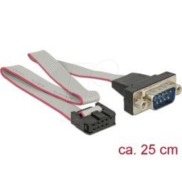 DELOCK 89900 - Cable RS-232 casquillo de poste serie > conector DB9 ocupaci&oac