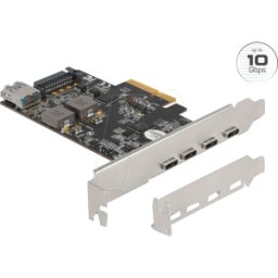 DELOCK 90059 - PCIe x4 > 4 USB externo 3.1 C, 1 USB interno 3.1 a