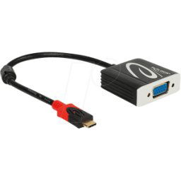 DELOCK 62994 - Cable adaptador USB tipo C macho > conector hembra VGA de 15 pat
