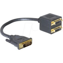 DELOCK 65051 - Adaptador DVI, conector DVI 24+1 a 2x conector DVI 24+1