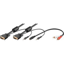 GOOBAY AK SVGA AUDIO 3 - Cable VGA Monitor de 15 pines VGA macho, conector de audio, 3 m