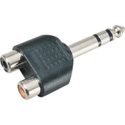 FREI NTA 178 - Conector macho jack estéreo de 6,3 mm a 2 conectores hembra RCA