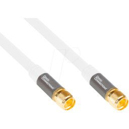 GOOD CONNECTIONS GC M2083 - Cable de antena SmartFlex F-plug, 2 m, blanco