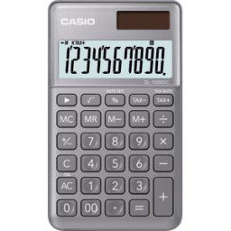 CASIO SL1000SCGY - Calculadora CASIO, solar, gris