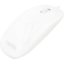 LOGILINK ID0062 - Ratón (ratón), cable, USB, plano, blanco
