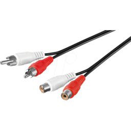 GOOBAY 50026 - Cable RCA, cable de extensión estéreo, 2,5 m