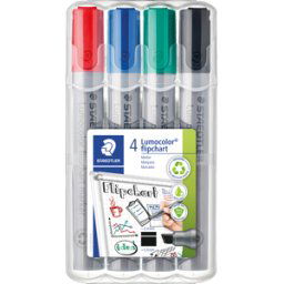 STAEDTLER 356BWP - Marcador Flipchart, punta de cuña, 4 colores