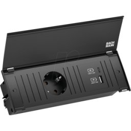 BACHMANN BACH 927.711 - Juego KAPSA, unidad de toma de corriente + tapa, simple, USB a&C
