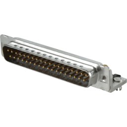 D-SUB ST 37GWC - Conector D-SUB, 37 polos, acodado, RM 9,4, girado