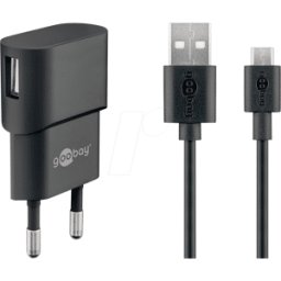 GOOBAY 45296 - Cargador USB, 5 V, 1 A, Micro USB, negro