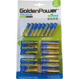 GOLDEN POWER GPOWER AL 12+8 - Pila alcalina, 12+8, Micro/ Mignon