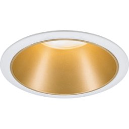 PAULMANN PLM 93405 - luminaria empotrada LED Cole, 1 x 6,5 W, 2700 K, blanco/oro mate