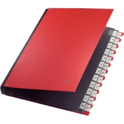 LEITZ 59240025 - Carpeta de panel a-Z PP, rojo