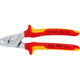 KNIPEX KN 95 16 160 - Tijera cortacables VDE, 160 mm, cromada