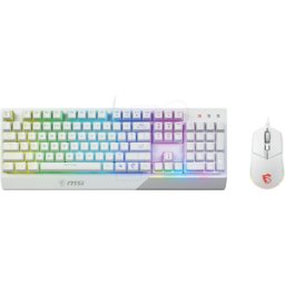 MSI GK30C WS - Combinación de teclado y ratón, USB, RGB, blanco