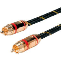 ROLINE GOLD ROLINE 11094231 - Cable RCA, enchufe simplex, rojo, 2,5 m..