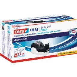 TESA 53914 - Dispensador de mesa Easy Cut® Orca, con 1 rollo de 10 m x 19 mm