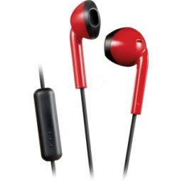 JVC HA-F19M-RB - Retro Earbuds, función manos libres, rojo-negro