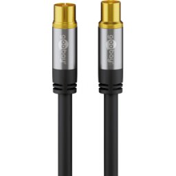 GOOBAY 70384 - Cable de conexión de antena (IEC) (tipo 135 dB) 4x apanta